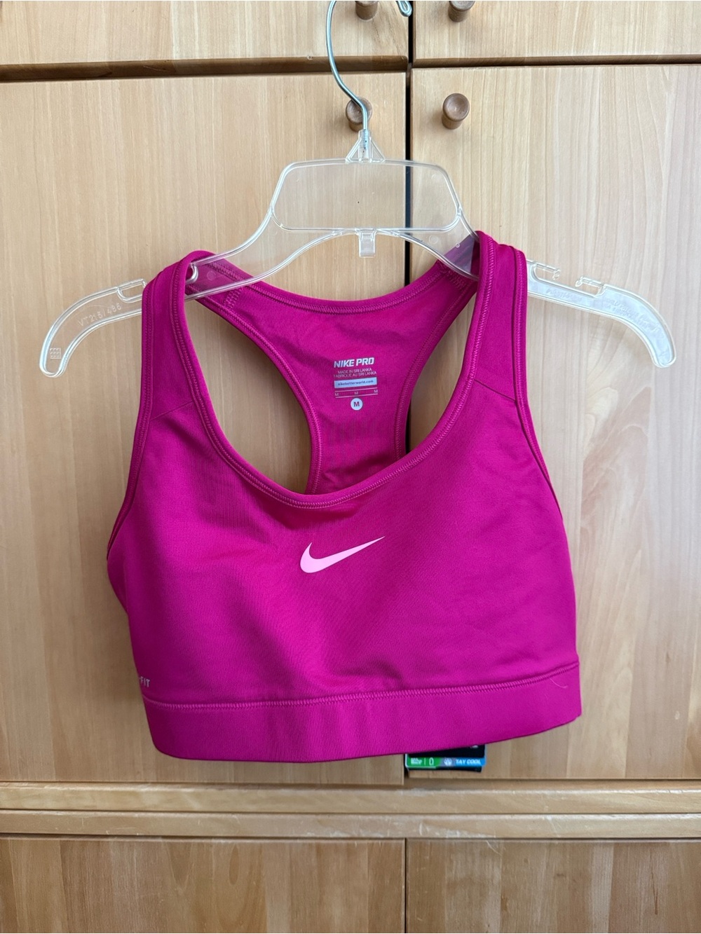 Nike Hot Pink Pro Dri-FIT Sports Bra & Shorts Set - Picture 2 of 4